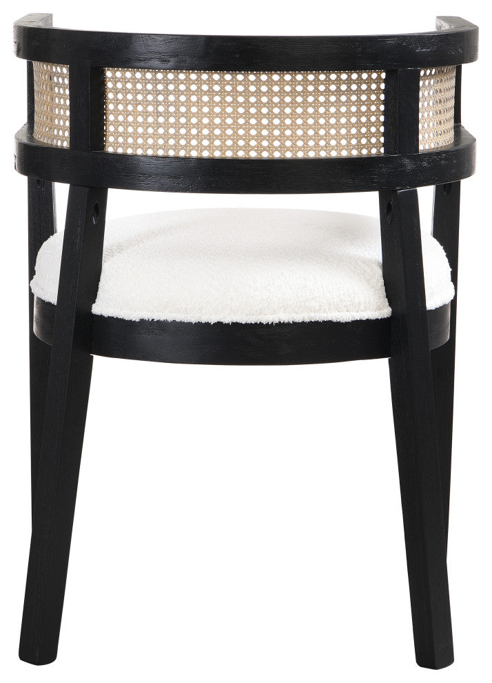 GDF Studio 3-Piece Bistro Set, Mid-Century End Table & 2 Chairs, Beige/Black