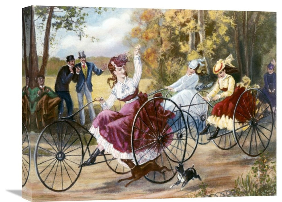 "Tricyclists In The Park" Artwork, 22"x17"