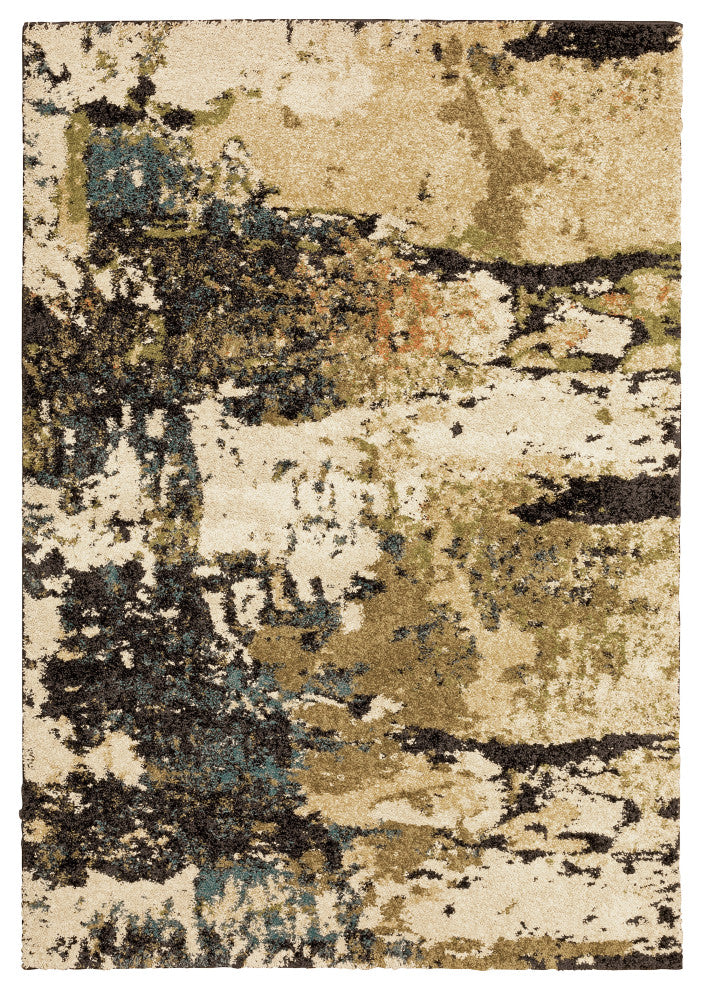 Oriental Weavers Kendall Beige/ Charcoal Abstract Indoor Area Rug 5'3"X7'6"