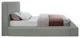 Devin Linen Textured Fabric Upholseterd Bed, Gray, King