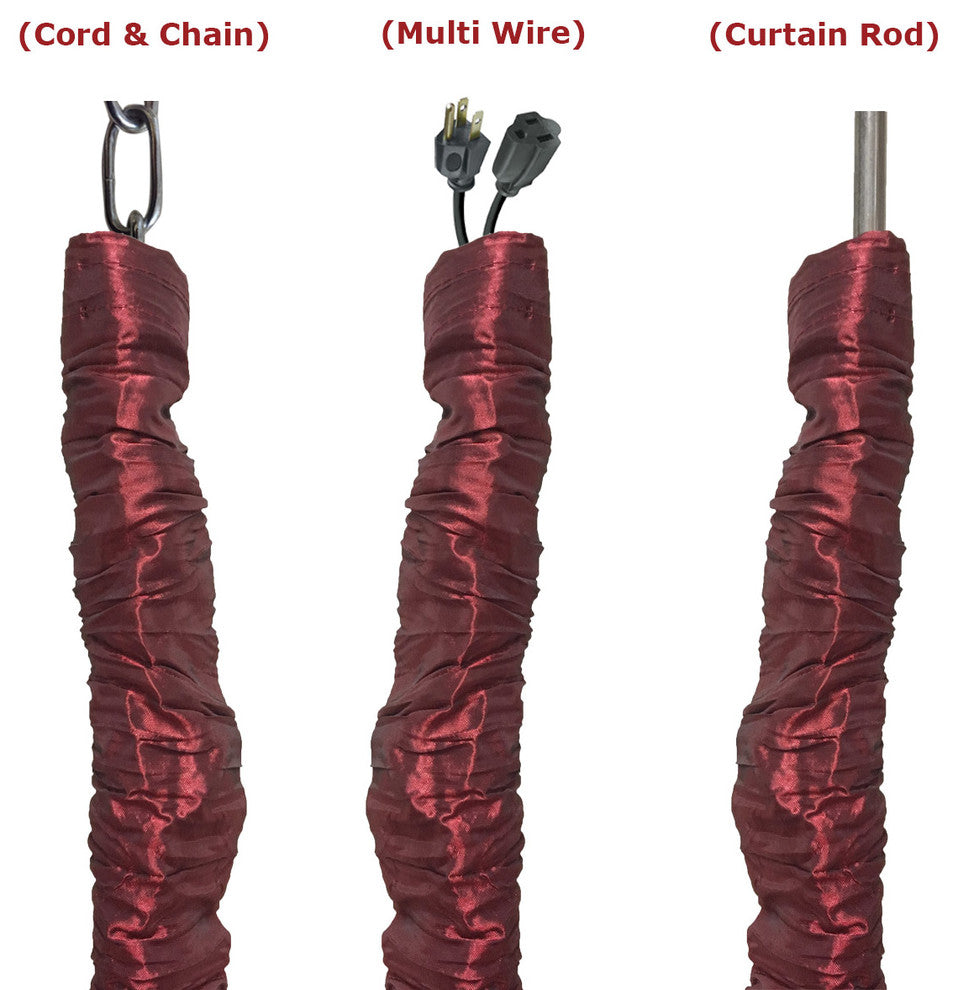 Royal Designs Cord/Chain Cover, 4', Touch Fastener, Burgundy