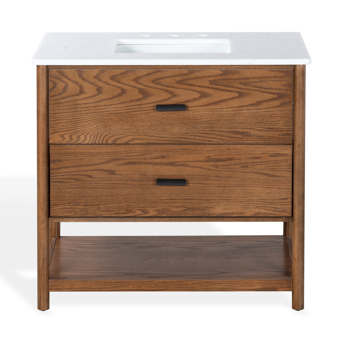 Safavieh Couture Jaylessa Vanity, Medium Oak/White, 36In