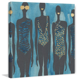 "Bikini Class II" Painting Print on Wrapped Canvas, 24"x24"