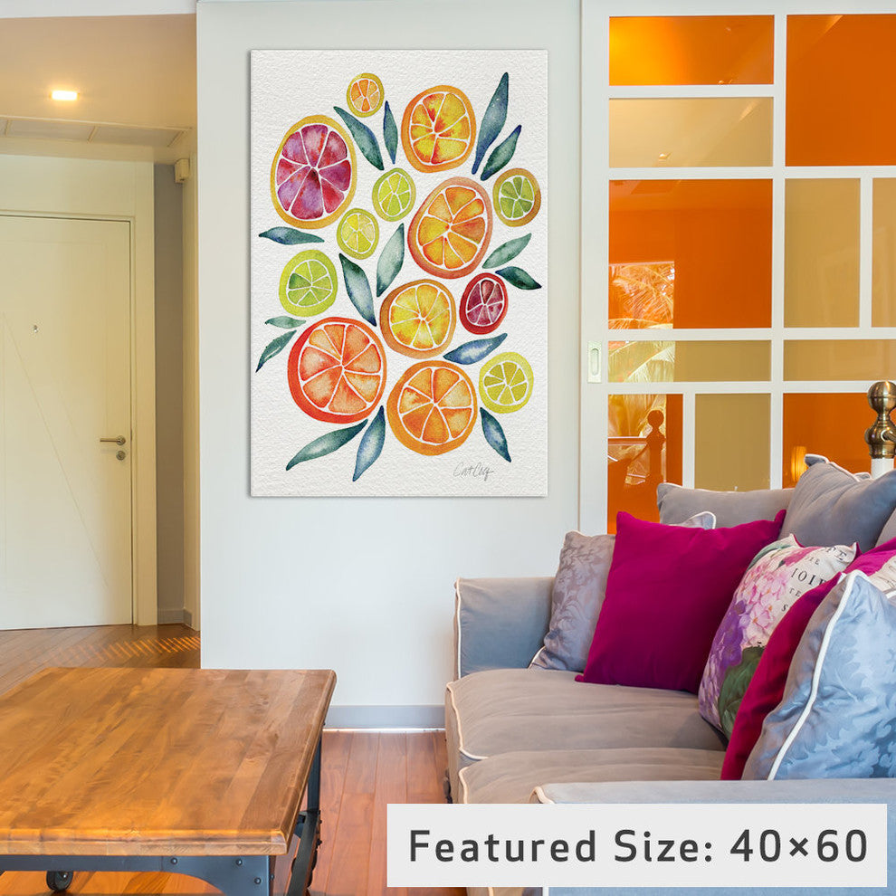 "Citrus Slices Artprint" by Cat Coquillette, 26x18x1.5