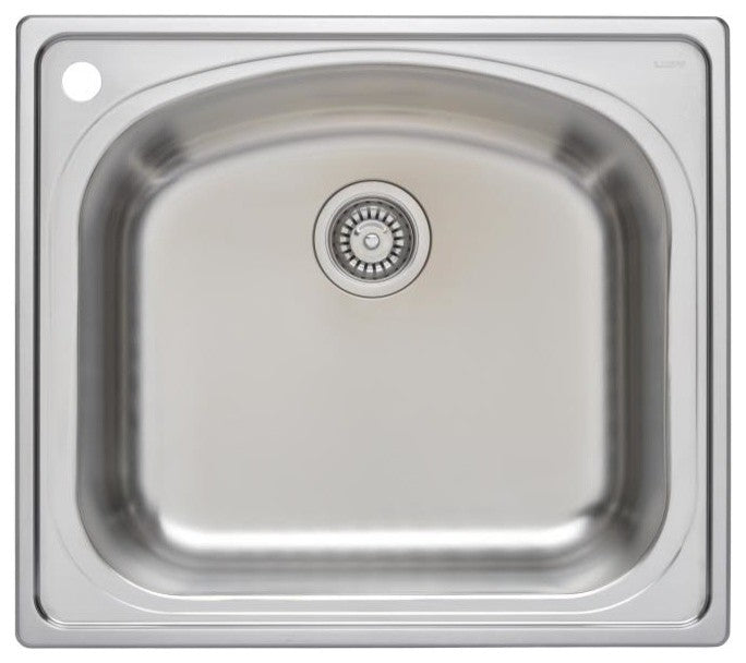 Wells Sinkware D-shaped Topmount Sink Pack, 8 Inches Deep, Hole on the Left, Sin