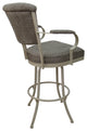 Miami Extra Tall 34" Swivel Metal Bar Stool - Noam Base, Hemsath Driftwood, Beige, 34"
