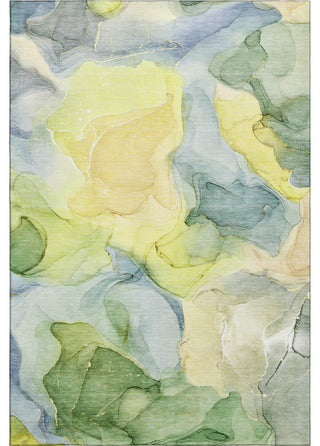 Premium Machine Washable Mayfield AMF504 Yellow 5' x 7'6" Rug
