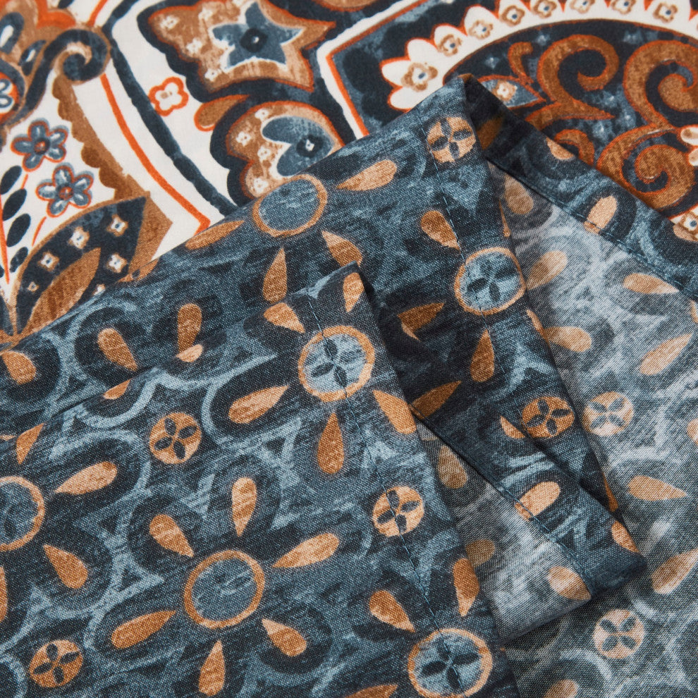Tache Paisley Damask Lattice Floral Flat Top Sheet, King
