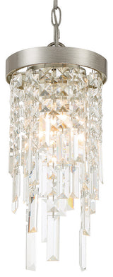 Crystorama Lighting Group WIN-210-CL-MWP Winfield 7"W Crystal - Antique Silver