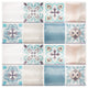 6" Sanish Retro Mediterranean Crush Glossy 16 pcs 3D Tile Stickers
