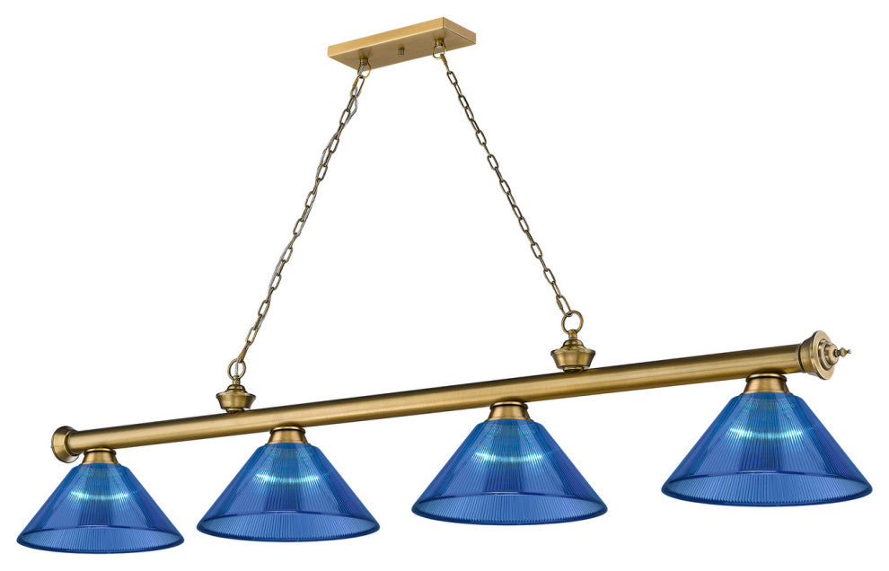 Zlite 2306-4RB-ARDB 4-Light Billiard, Dark Blue