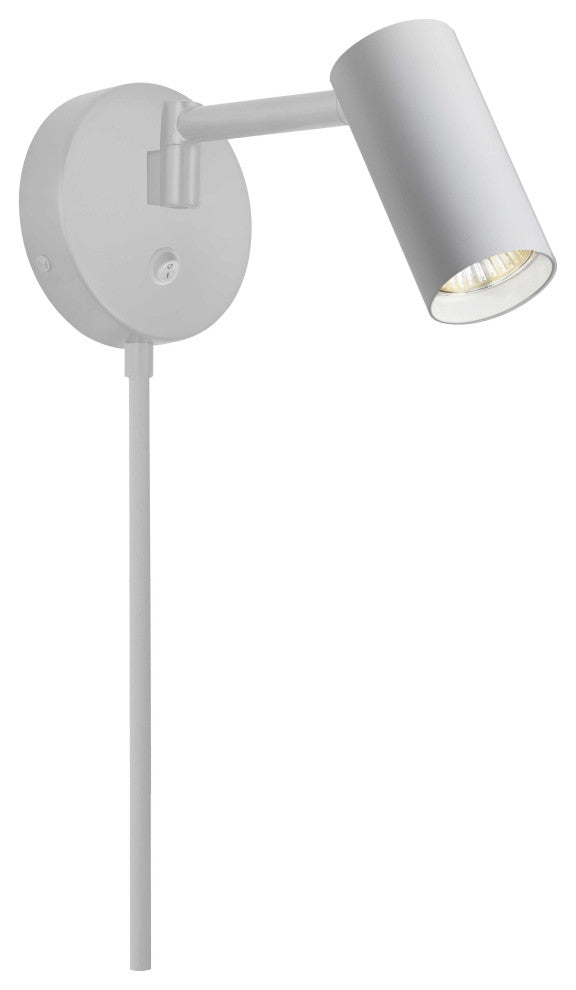 Stanly Contemporary 1 Light Matte White Metal Wall, Task