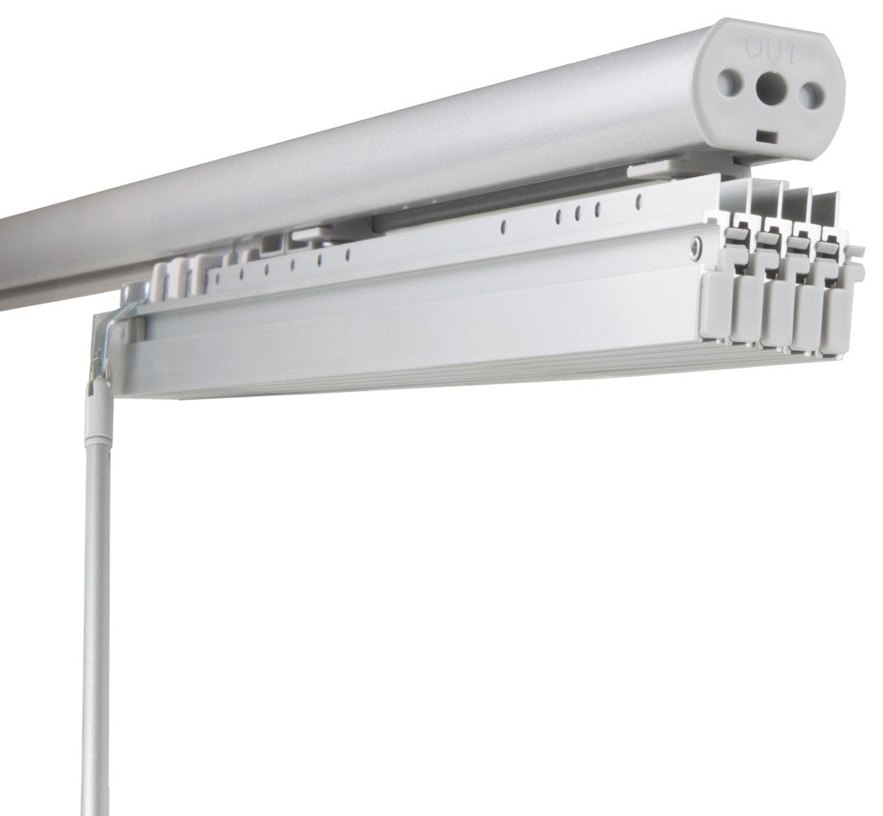 Scattered-Azure 5-Panel Track Extendable Vertical Blinds 58-110"x118.5"