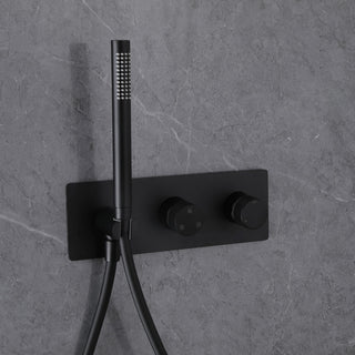 Unique Shower System With Handheld Shower, Matte Black