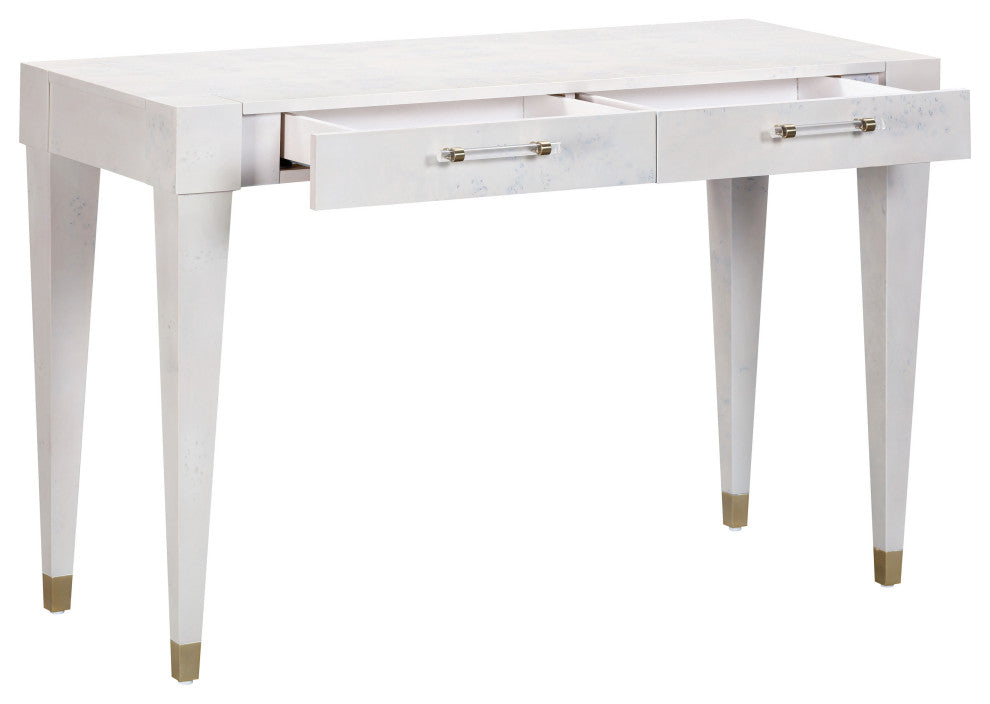 Brandyss Burl Work Desk, White