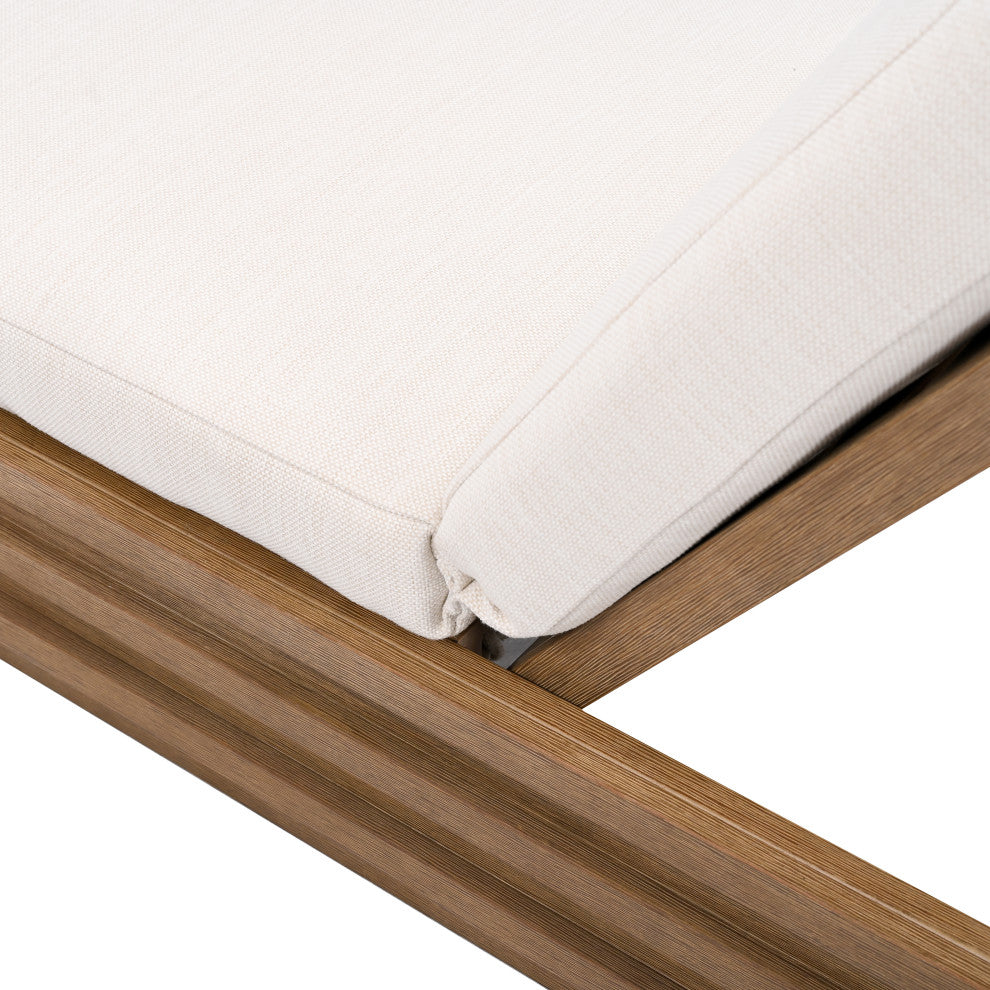 Safavieh Couture Indoor-Outdoor Barbados Chaise Lounge, Natural/Beige