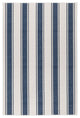 Dash & Albert Blue Awning Stripe Machine Washable Rug, Blue, 2' x 3'