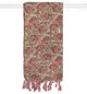Green Cotton Damask Reversable Throw