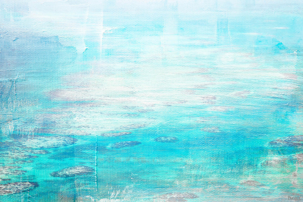 "White Surf" Painting Print on Wrapped Canvas, 60"x40"