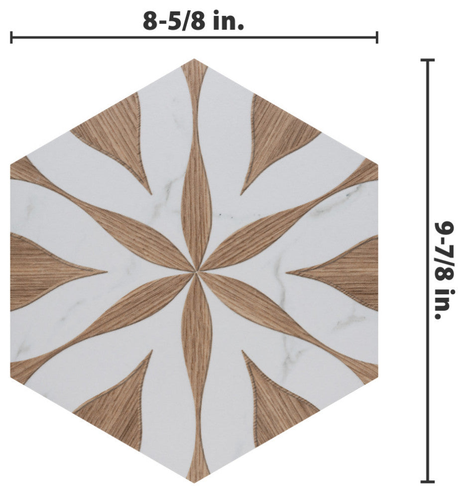 Llama Flower Loire Noce Porcelain Floor and Wall Tile