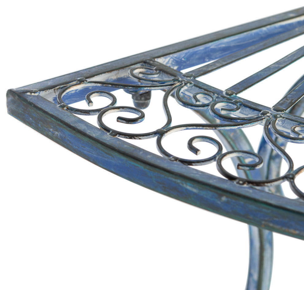 Safavieh Annalise Indoor-Outdoor Accent Table, Antique Blue