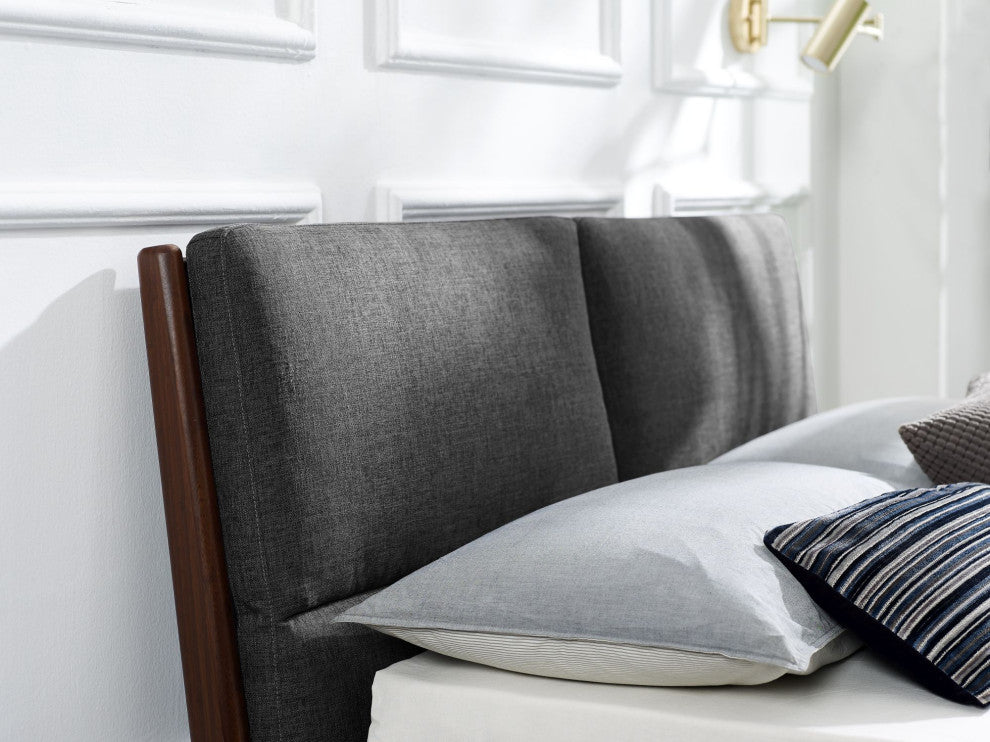 Park Avenue Platform Bed with Fabric, Ruby, King