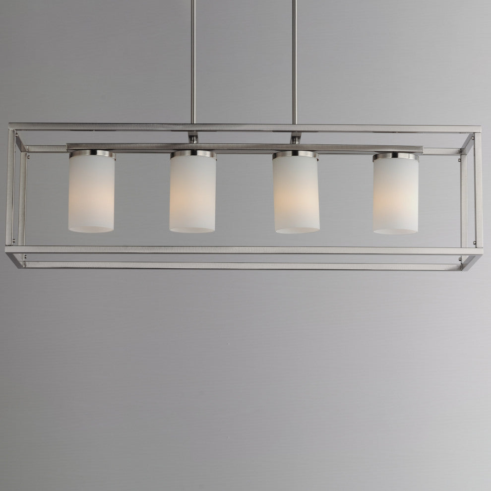 Maxim 10288SW Lateral 4 Light 36"W Pillar Candle Linear Pendant - Satin Nickel