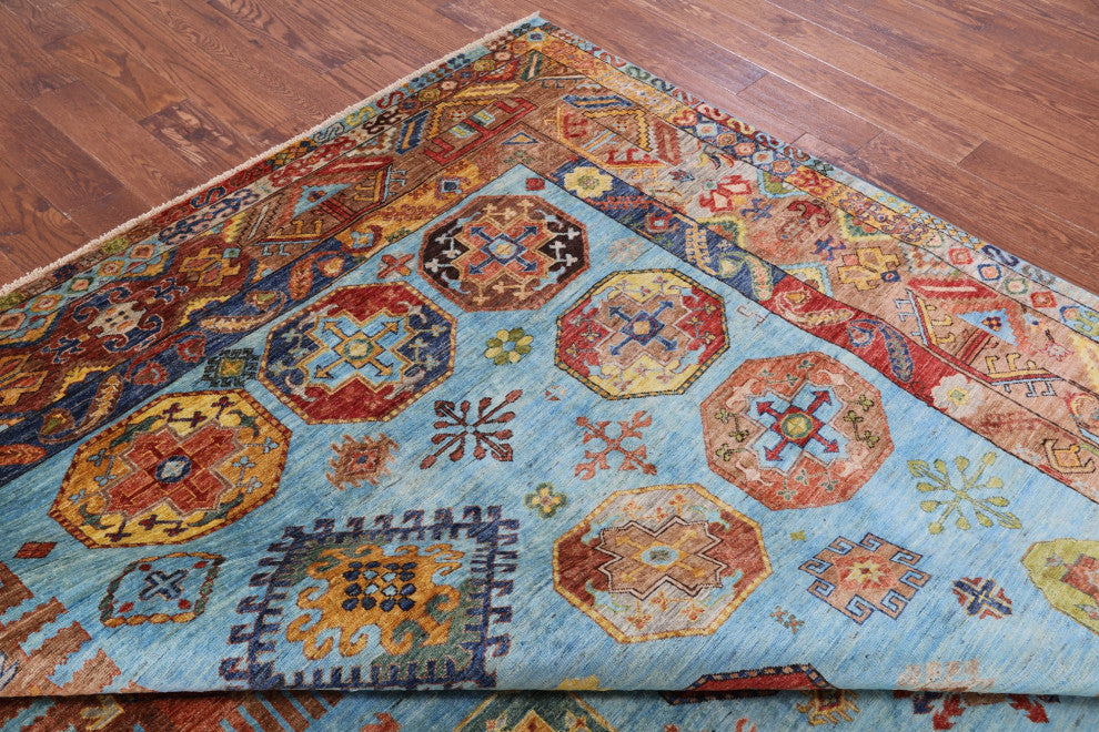 8' 3" X 11' 6" Fine Turkmen Ersari Handmade Wool Rug - Q12466