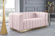 Marlon Velvet Upholstered Loveseat, Pink