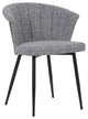 Orchid Mid-Century Dining Chair In Black Powder Coated Finish