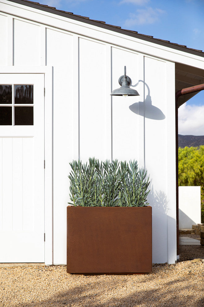 Metallic Series Corten Steel Span Planter, Short