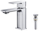 KIBI Mirage Single Handle Bathroom Faucet, Chrome, With Drain