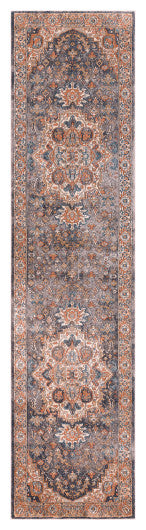 Surya Topkapi TPK-2305 6'9"x9'6" Rug, Burnt Orange/Navy/Aqua/Taupe/Black/Khaki