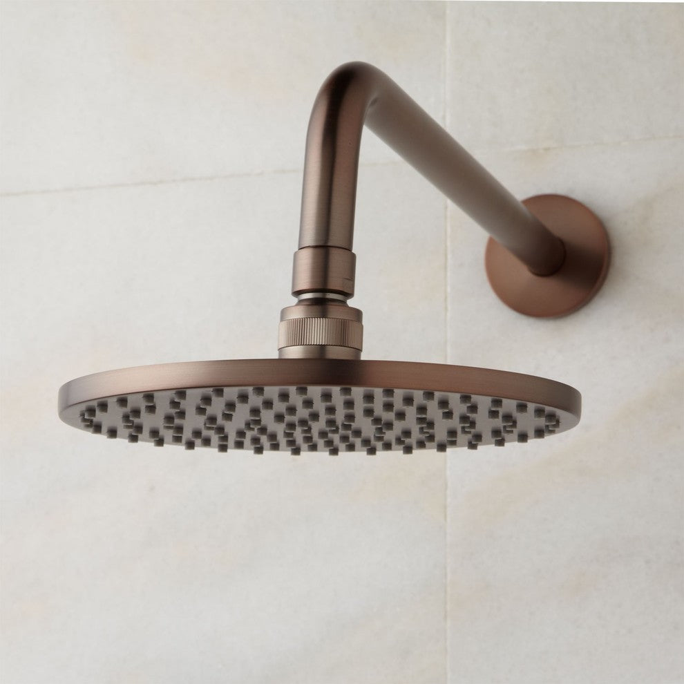 BathSelect Oil Rubbed Bronze Round Rain Shower Head, 10"