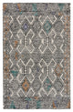 Weave & Wander Oria Rug, Black/Tangerine, 5'x8'