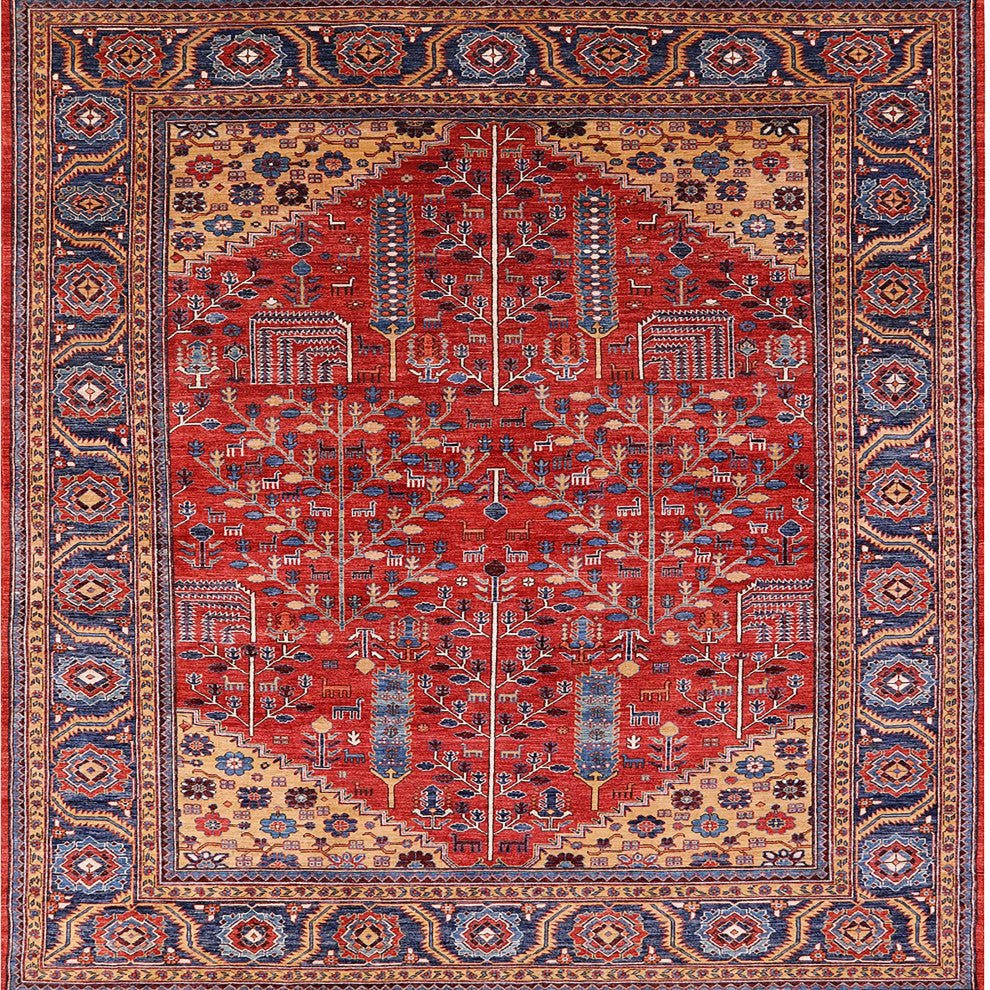 Ahgly Company Indoor Square Mid-Century Modern Area Rugs, 8' Square