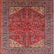 Ahgly Company Indoor Square Mid-Century Modern Area Rugs, 8' Square