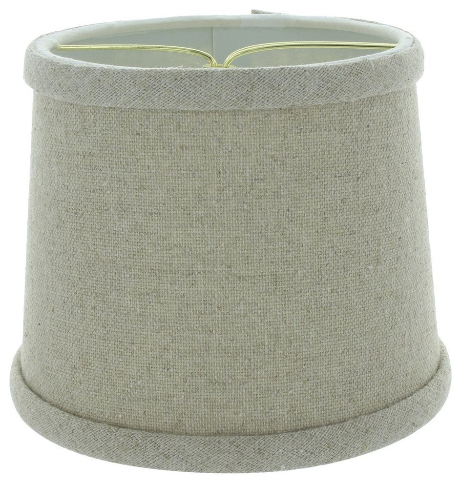 Beige Linen 6" Drum Shaped Chandelier Lampshade