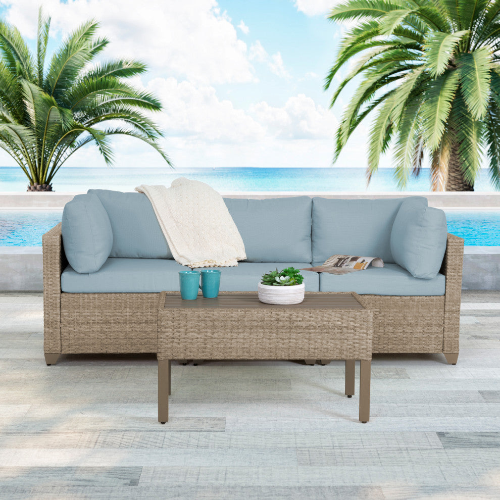 Maui 4-Piece Outdoor Conversation Set With Coffee Table