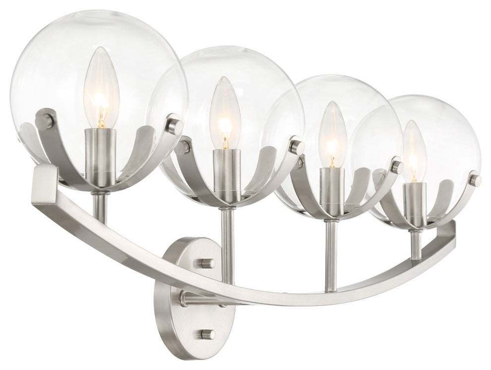 Spyglass 4 Light Bath, Satin Platinum