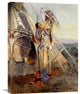 "Sun Worship in Montana" Stretched Canvas Giclee by Charles M. Russell, 18"x24"