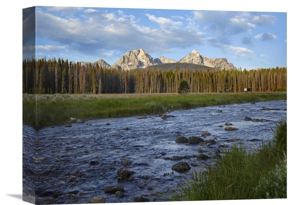 "Sawtooth Range And Stanley Lake Creek, Idaho" Artwork, 16" x 12"