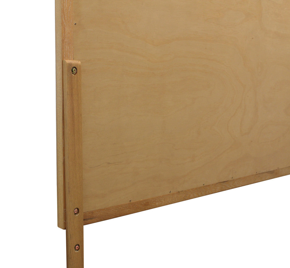 Sarasota 60" Mirror With an Oak Wood Frame, Natural Finish