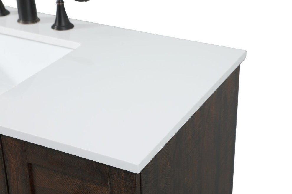 Home Living 19" Farmhouse Expresso-Light Bathroom Vanity