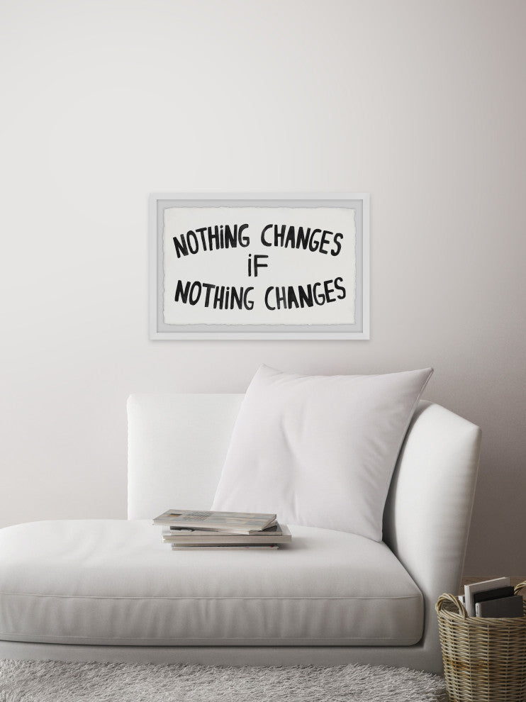 "Nothing Changes" Framed Painting Print, 12x8