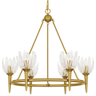 Quoizel SHA5032 Shea 6 Light 31"W Candle Style Chandelier - Brushed Gold