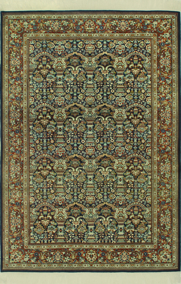 Heirloom Madelyn Navy/Rust Rug, 4'7x6'10