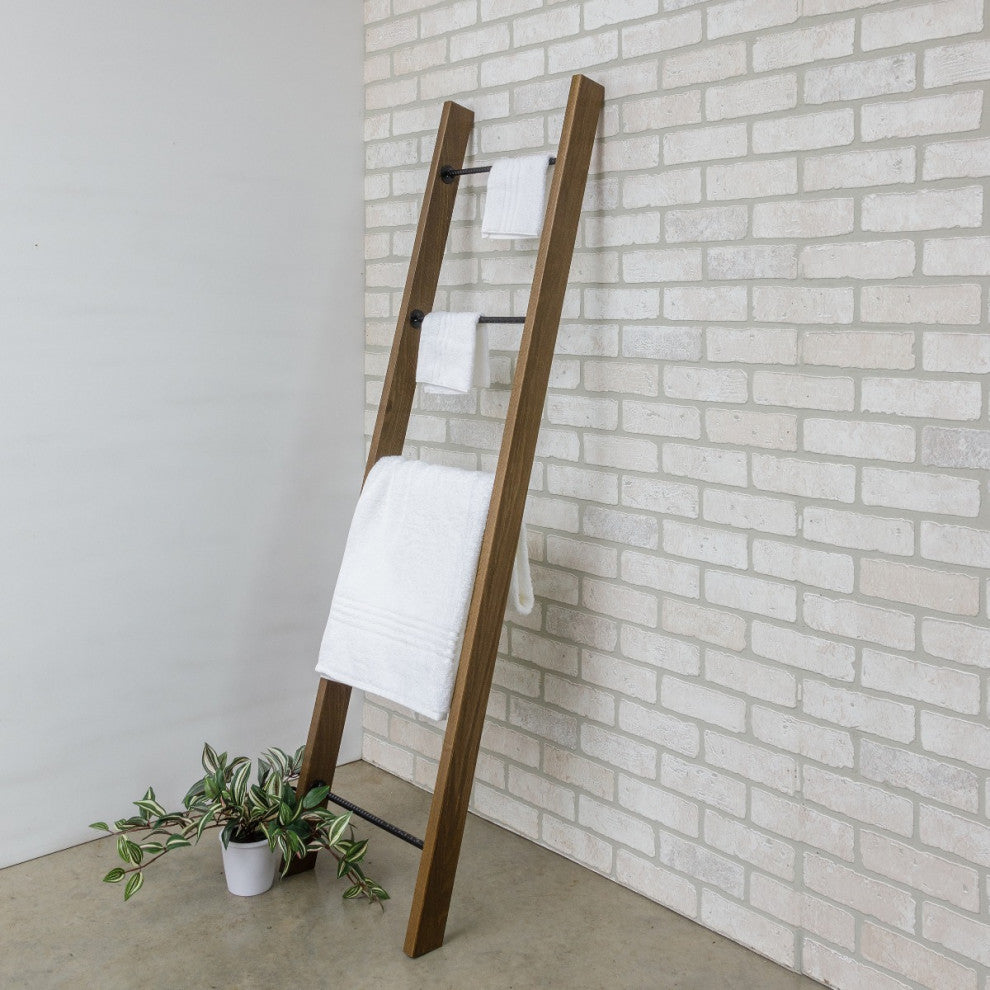 Laurel 6 ft Accent Ladder, Brushed Brass