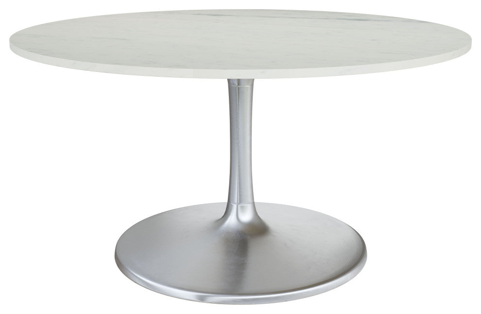 Gotham Dining Table 60" White/Silver