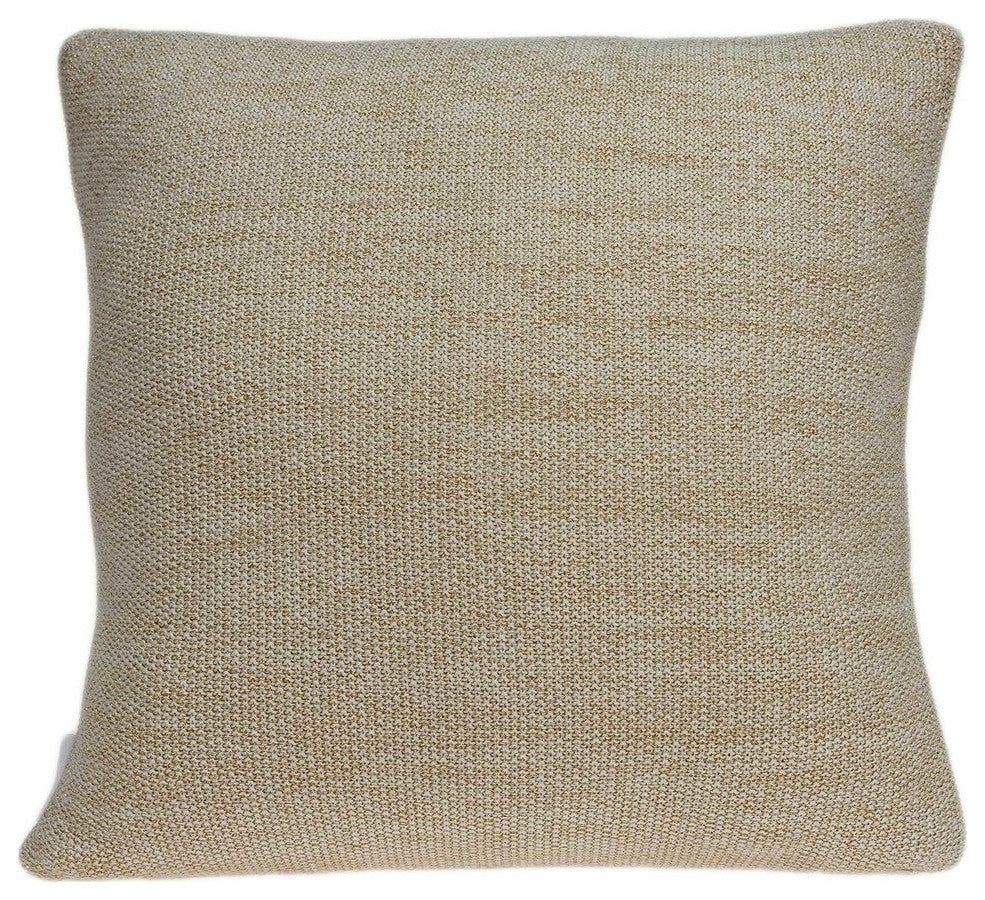 20" X 7" X 20" Stunning Transitional Tan Accent Pillow Cover With Poly Insert
